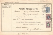 - Pakettikortti Porvoo - Kangasniemi 1912 - Pakettikortti Porvoo - Kangasniemi 1912