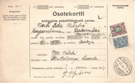 - Pakettikortti Rautalampi - Kangasniemi 1913 - Pakettikortti Rautalampi - Kangasniemi 1913
