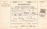 - Pakettikortti Nurmijärvi - Kangasniemi 1917 - Pakettikortti Nurmijärvi - Kangasniemi 1917