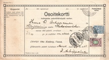- Pakettikortti Vaasa - Pieksämäki - Kangasniemi 1913 - Pakettikortti Vaasa - Pieksämäki - Kangasniemi 1913