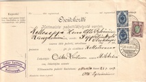- Pakettikortti Mikkeli - Kangasniemi 1909 - Pakettikortti Mikkeli - Kangasniemi 1909