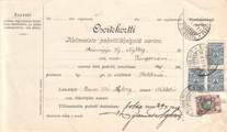 - Pakettikortti Mikkeli - Kangasniemi 1912 - Pakettikortti Mikkeli - Kangasniemi 1912