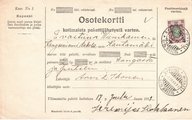 - Pakettikortti Mikkeli - Kangasniemi 1913 - Pakettikortti Mikkeli - Kangasniemi 1913