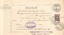 - Pakettikortti Mikkeli - Kangasniemi 1910 - Pakettikortti Mikkeli - Kangasniemi 1910