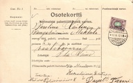 - Pakettikortti Liittoinen - Kangasniemi 1912 - Pakettikortti Liittoinen - Kangasniemi 1912