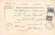 - Pakettikortti Jyväskylä - Laukaa 1910 - Pakettikortti Jyväskylä - Laukaa 1910