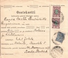 - Pakettikortti Helsinki - Kangasniemi 1917 - Pakettikortti Helsinki - Kangasniemi 1917