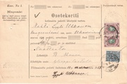 - Pakettikortti Helsinki - Kangasniemi 1917 - Pakettikortti Helsinki - Kangasniemi 1917