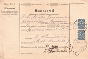 - Pakettikortti Lahti - Kangasniemi 1917 - Pakettikortti Lahti - Kangasniemi 1917