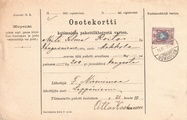 - Pakettikortti Voikoski - Kangasniemi 1912 - Pakettikortti Voikoski - Kangasniemi 1912