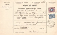- Pakettikortti Valkeala - Kangasniemi 1915 - Pakettikortti Valkeala - Kangasniemi 1915