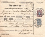- Pakettikortti Turku - Kangasniemi 1917 - Pakettikortti Turku - Kangasniemi 1917