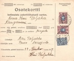 - Pakettikortti Porvoo - Kangasniemi 1917 - Pakettikortti Porvoo - Kangasniemi 1917
