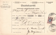 - Pakettikortti Pieksämäki - Kangasniemi 1915 - Pakettikortti Pieksämäki - Kangasniemi 1915