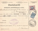 - Pakettikortti Mikkeli - Kangasniemi 1913 - Pakettikortti Mikkeli - Kangasniemi 1913