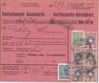 - Postiennakkokortti Nikolainkaupunki - Kangasniemi 1914 - Postiennakkokortti Nikolainkaupunki - Kangasniemi 1914