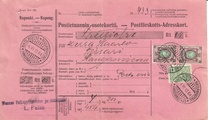 - Postiennakkokortti Nikolainkaupunki - Kangasniemi 1912 - Postiennakkokortti Nikolainkaupunki - Kangasniemi 1912