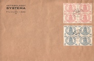 Suomi 1931 - Kuori Ingå 2.IV.31 Postimerkki 75v nelilöt Suomi 1931 - Kuori Ingå 2.IV.31 Postimerkki 75v nelilöt