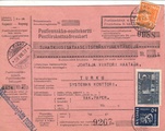Suomi 1931 - Paketttikortti Helsinki 28.VII.31 - Turku 5mk olavinlinna+2mk+50p Suomi 1931 - Paketttikortti Helsinki 28.VII.31 - Turku 5mk olavinlinna+2mk+50p