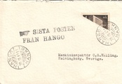 Suomi 1940 - Kuori Sista posten från hangö puolite 20.III.40 Ruotsiin Suomi 1940 - Kuori Sista posten från hangö puolite 20.III.40 Ruotsiin