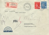 Suomi 1953 - R-kuori Helsinki 8.4.53 | Leijona M30 15mk+25mk Suomi 1953 - R-kuori Helsinki 8.4.53 | Leijona M30 15mk+25mk