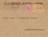 Suomi 1920 - Kuori Viipuri 27.I.20 - Helsinki | 10p + 2x 20p