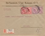 Suomi 1919 - R-kuori Viipuri 21.X.19 - Helsinki | 2x 10p + 2x 40p
