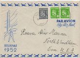 Suomi 1952 - Lentokuori Kotka 20.XII.52 - North Windham, USA (ei tuloleimaa)