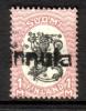 Suomi 1917 - m17, 1mk punainen/musta, pp. Kinnula Suomi 1917 - m17, 1mk punainen/musta, pp. Kinnula
