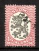 Finland 1917 - Coat of arms m17, 1mk red/black, Pärnistö or Pärnämäki