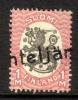 Finland 1917 - Coat of arms m17, 1mk red/black, Vihteljärvi