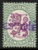 Suomi 1926 - m17, 1,50mk vihr/lila, hrX,B - pp. Mierola tai Koveriola Suomi 1926 - m17, 1,50mk vihr/lila, hrX,B - pp. Mierola tai Koveriola
