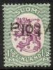 Finland 1926 - m17, 1,50mk grn/lilac, wm X,B - Hytölä