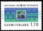 Finland 1987 - Postal Savings Bank, Cent. Block of four FDC