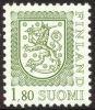 Finland 1989 - Coat of arms lion type m75 1,80mk green type II Cy booklet stamp