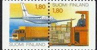 Finland 1988 - Postal Service - Postal truck and forklift (pair)