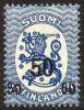 Suomi 1919 - Saarisen malli m17, 50/25p sininen lisäpainama Suomi 1919 - Saarisen malli m17, 50/25p sininen lisäpainama