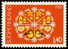 Suomi 1988 - Joulupostimerkki 1988 1/2 - 1,40 mk fosforoiva y paperi