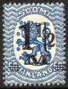 Finland 1921 - N:o block of six 46-3-1920 Coat of arms lion type m17, 1,50mk/50p blue, overprint