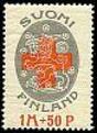 Suomi 1922 - Punainen Risti 1922 hammaste 14 x 14