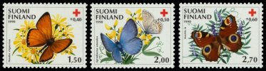 Suomi 1990 - Punainen Risti 1990 - perhosia FDC Suomi 1990 - Punainen Risti 1990 - perhosia FDC