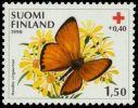 Finland 1990 - Red Cross 1990 Butterflies 1/3 - 1,50 + 0,40mk Scarce copper