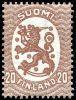 Suomi 1925 - Saarisen malli m17, 20p ruskea, hakaristi W1, hammaste A Suomi 1925 - Saarisen malli m17, 20p ruskea, hakaristi W1, hammaste A