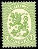 Suomi 1925 - Saarisen malli m17, 30p vihreä hakaristi W1, hammaste A