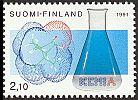 Suomi 1991 - Kemian juhlavuosi, oikea merkki Suomi 1991 - Kemian juhlavuosi, oikea merkki