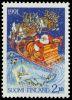 Finland 1991 - Christmas 1991 2/2 - 2,10 mk Reindeer pulling Santa's sleigh