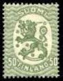 Suomi 1926 - Saarisen malli m17, 50p vihreä hakaristi W1, hammaste A Suomi 1926 - Saarisen malli m17, 50p vihreä hakaristi W1, hammaste A