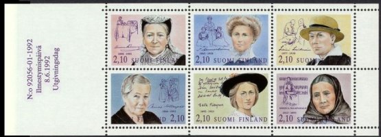 Finland 1992 - Finnish women influencers FDC