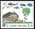 Finland 1992 - Independency from a child's view Block of four FDC