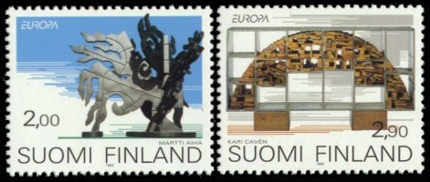 Finland 1993 - Europa CEPT 1993 Sculptures Blocks of four FDC